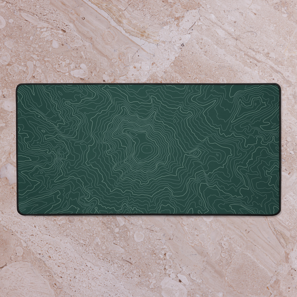 Custom Elevation Desk Mat with a personalized map design