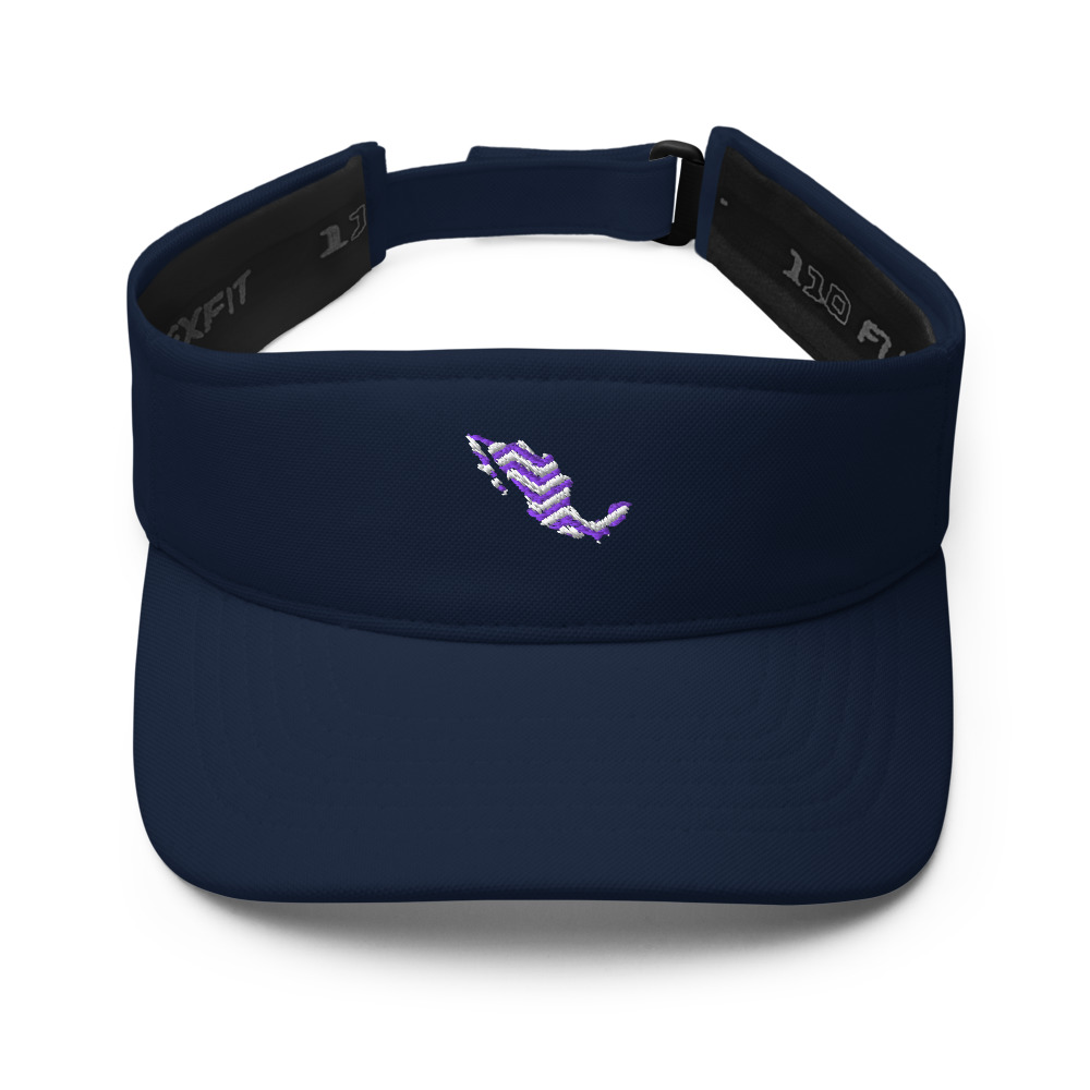 Flexfit Visor in Navy with a Mexico chevron design