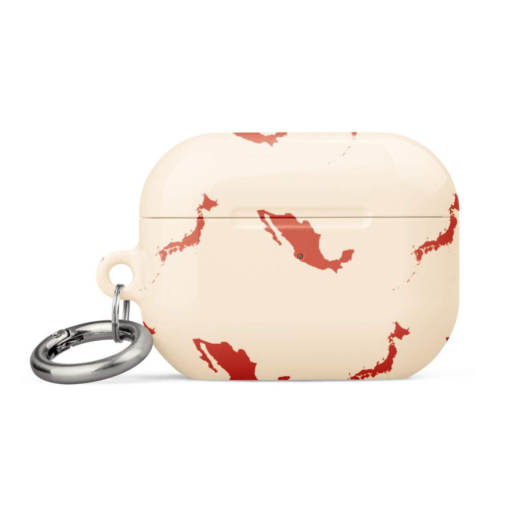Repeat Print AirPods Case with a personalized map design