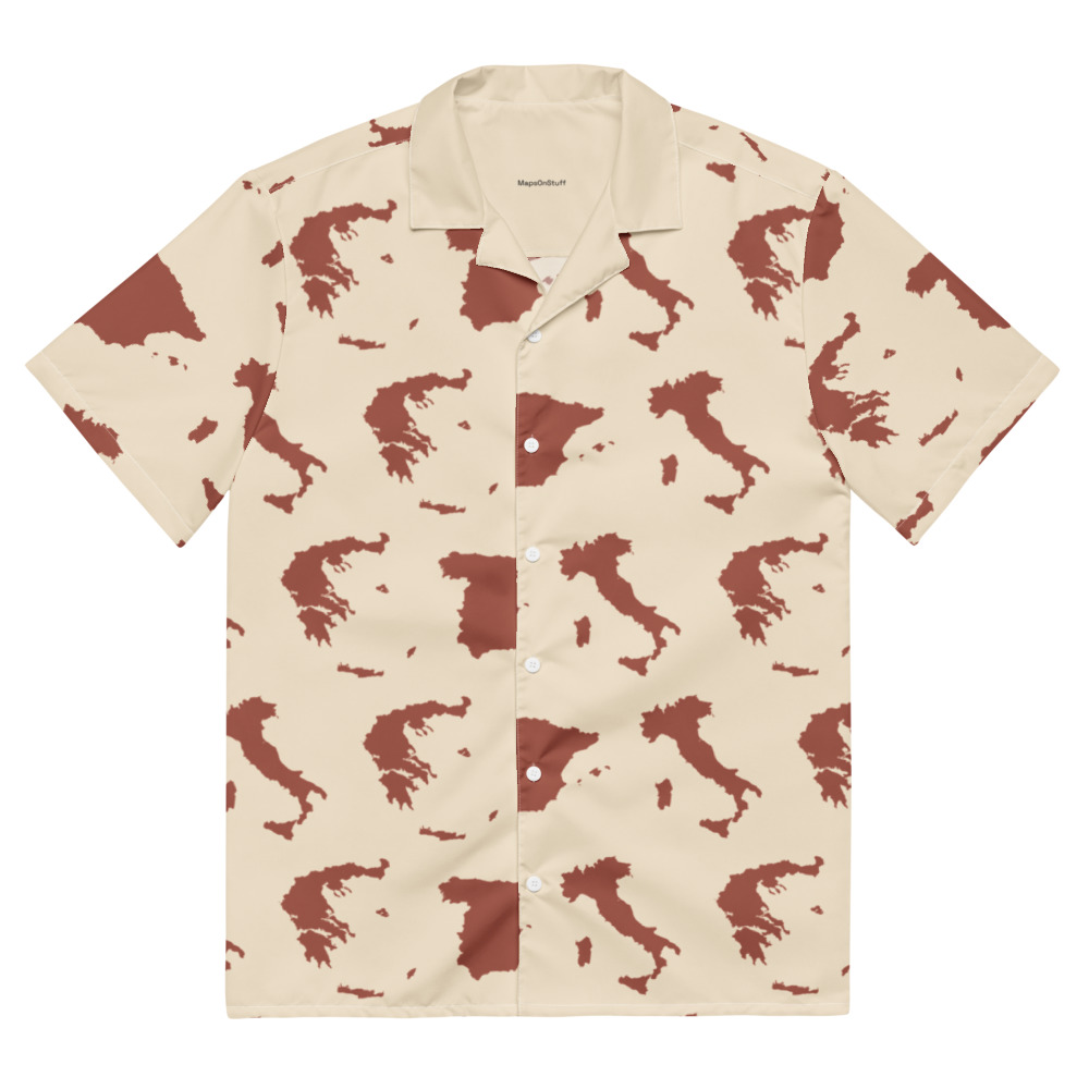 Repeat print button shirt gallery image 1
